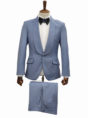 1 Button Slim Fit Suit FF1S-TRS Blue