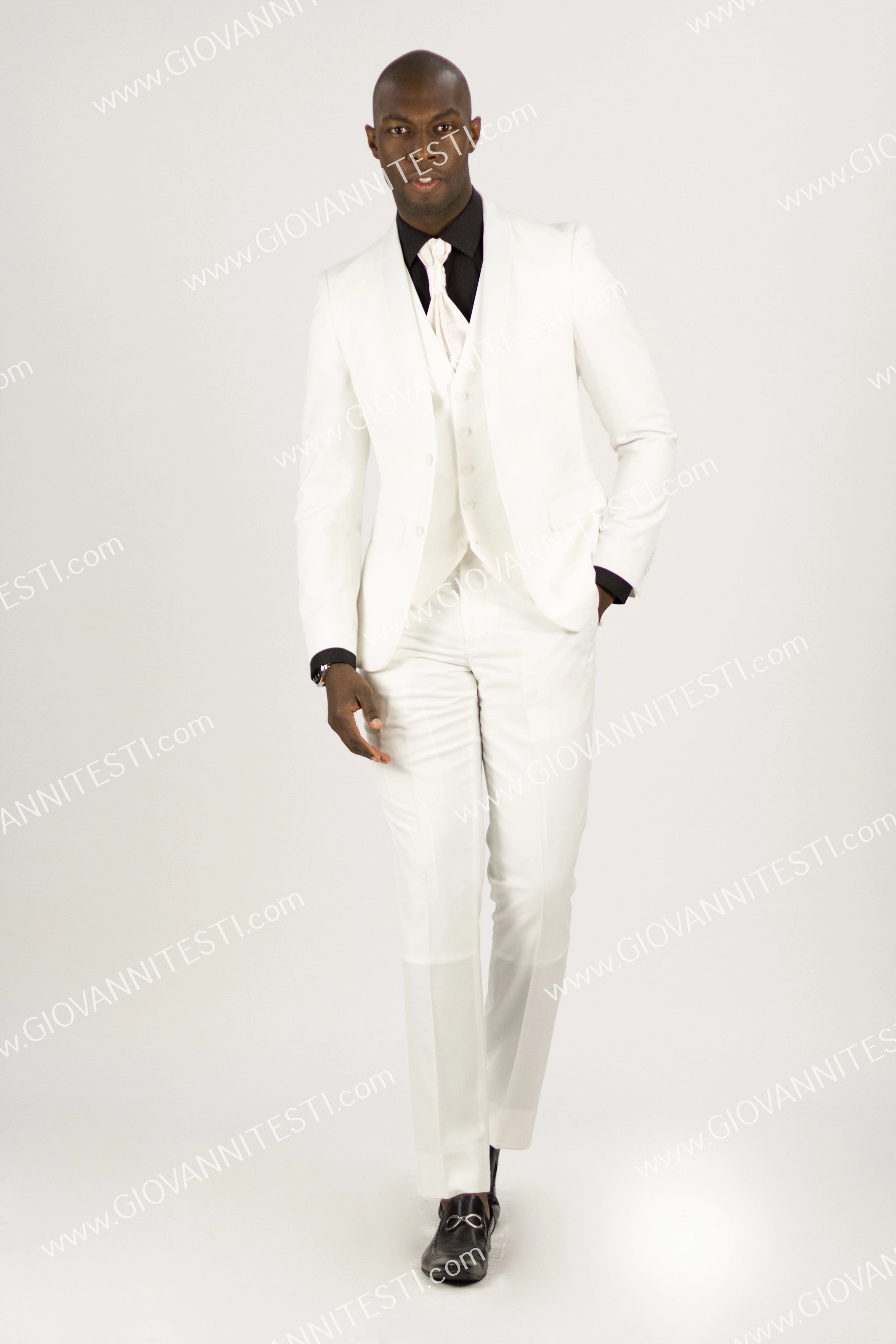 2 Button Shawl Lapel Ivory Slim Fit Suit FF2SSX V-1230