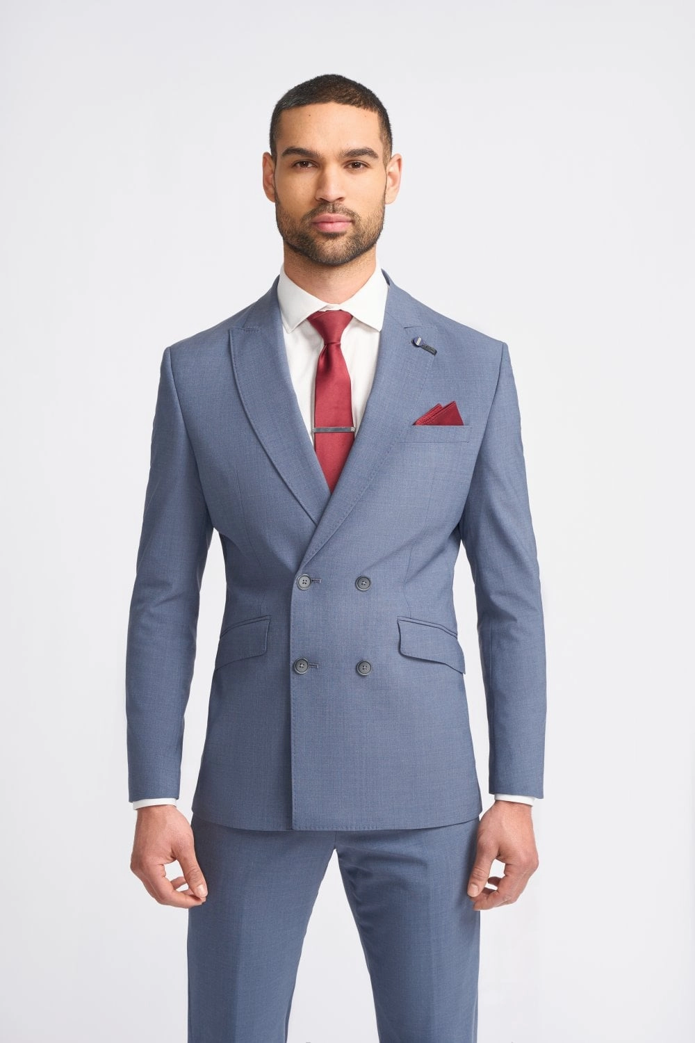2-piece Suit - Double Breasted - Cavani Victorious Dove Suit 2pc