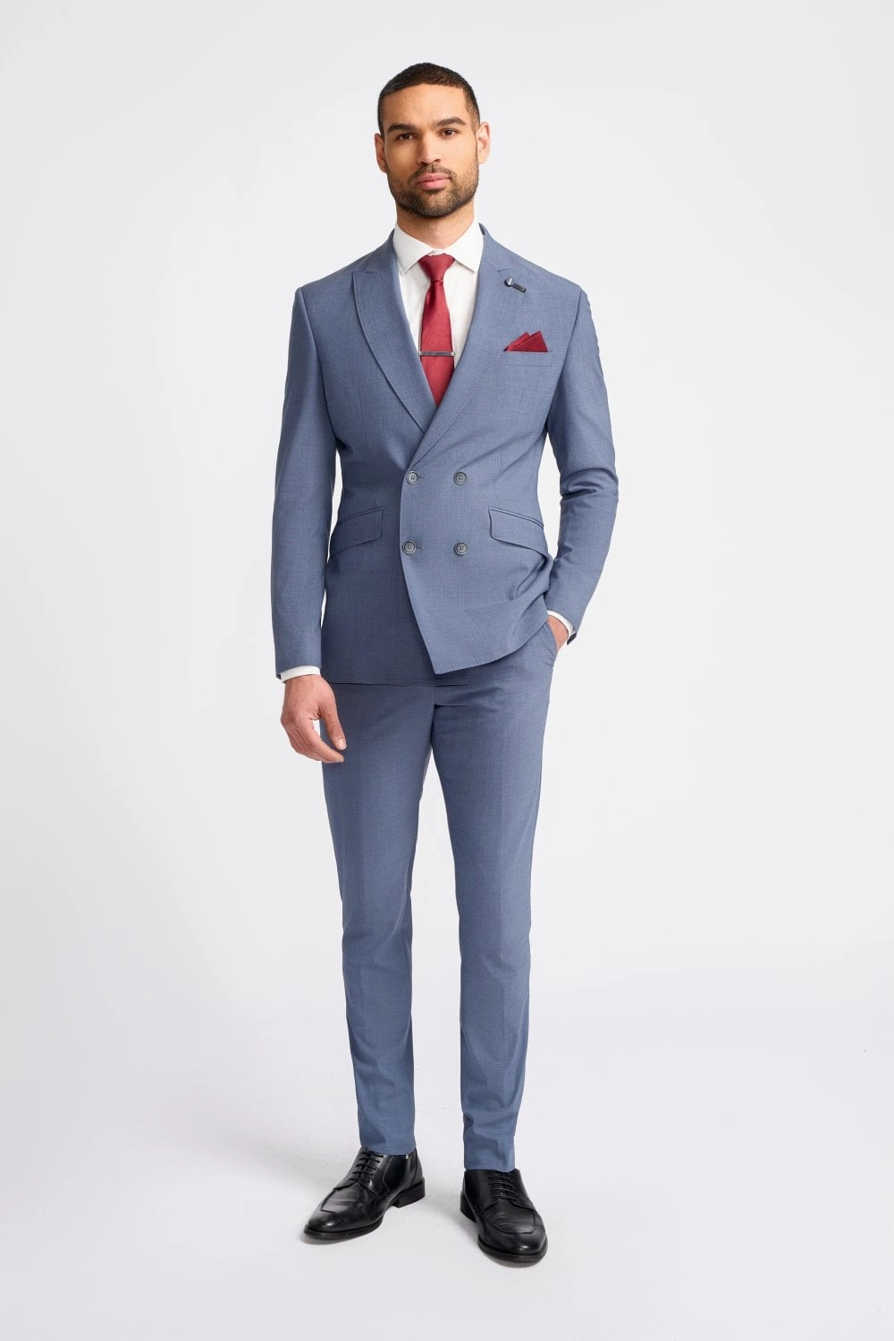 2-piece Suit - Double Breasted - Cavani Victorious Dove Suit 2pc