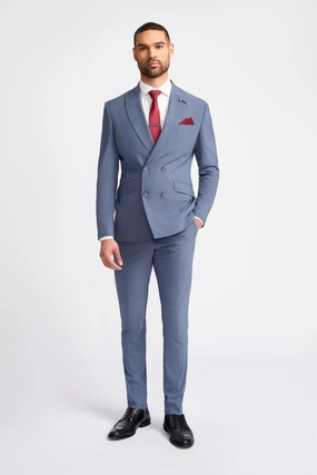 2-piece Suit - Double Breasted - Cavani Victorious Dove Suit 2pc