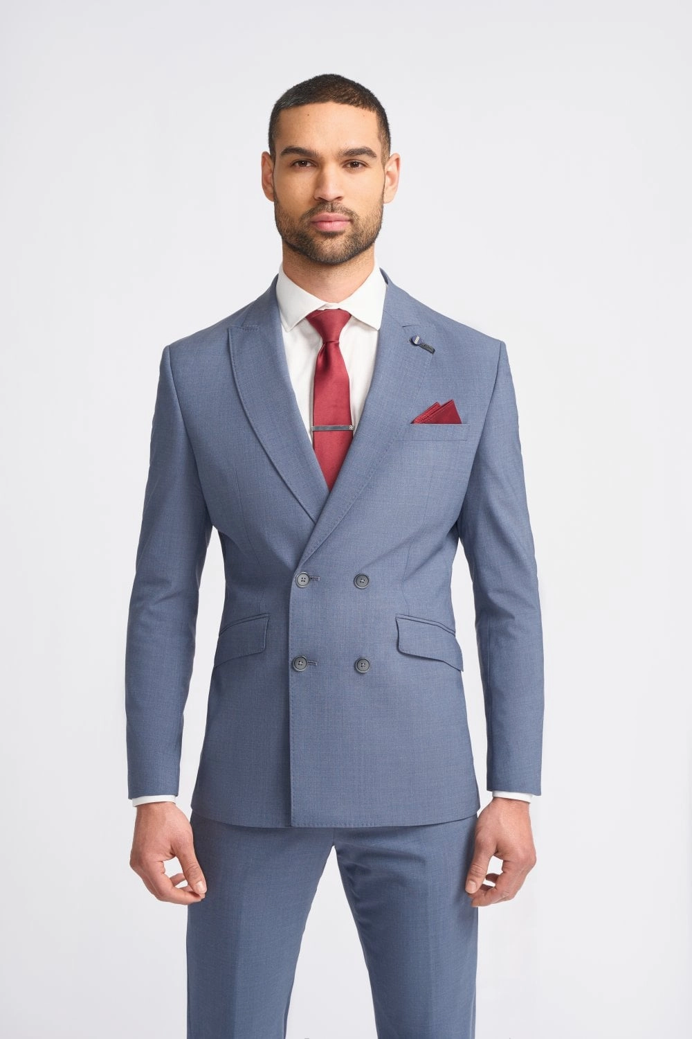 2-piece Suit - Double Breasted - Cavani Victorious Dove Suit 2pc