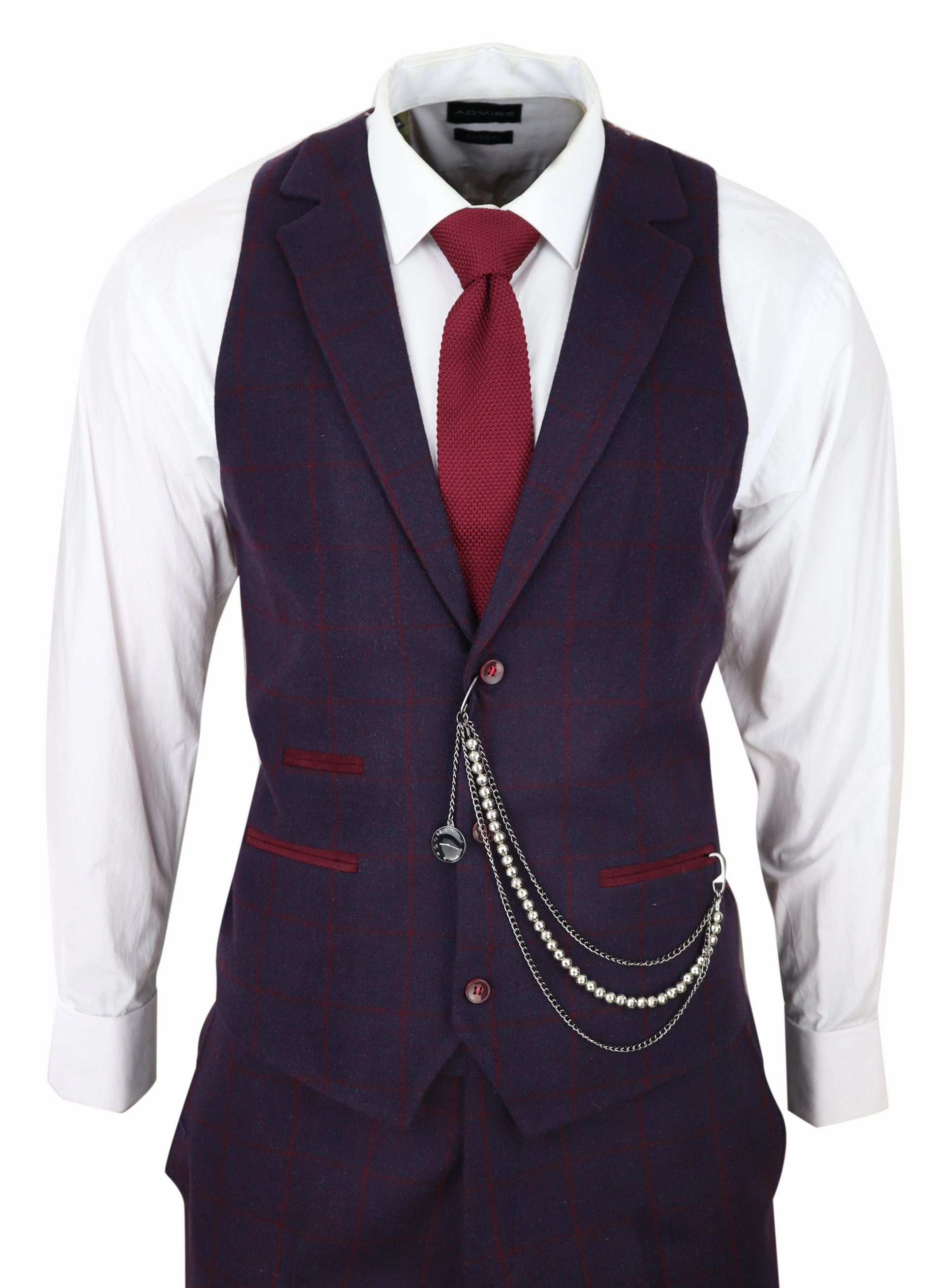 3 Piece Suit Wool Tweed Herringbone