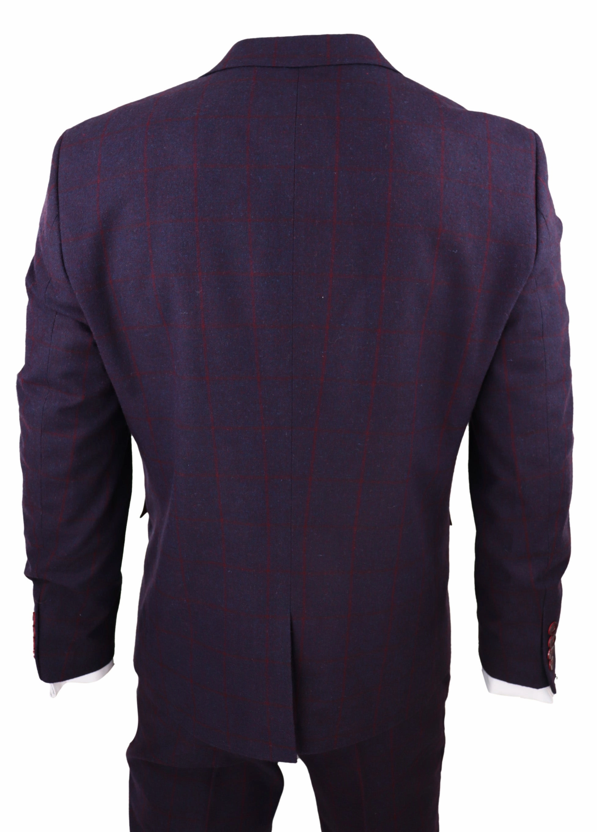 3 Piece Suit Wool Tweed Herringbone