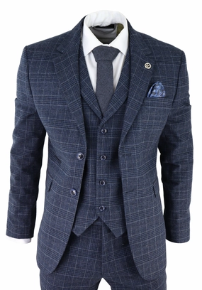 AK-13 Herringbone Tweed 3 Piece Suit