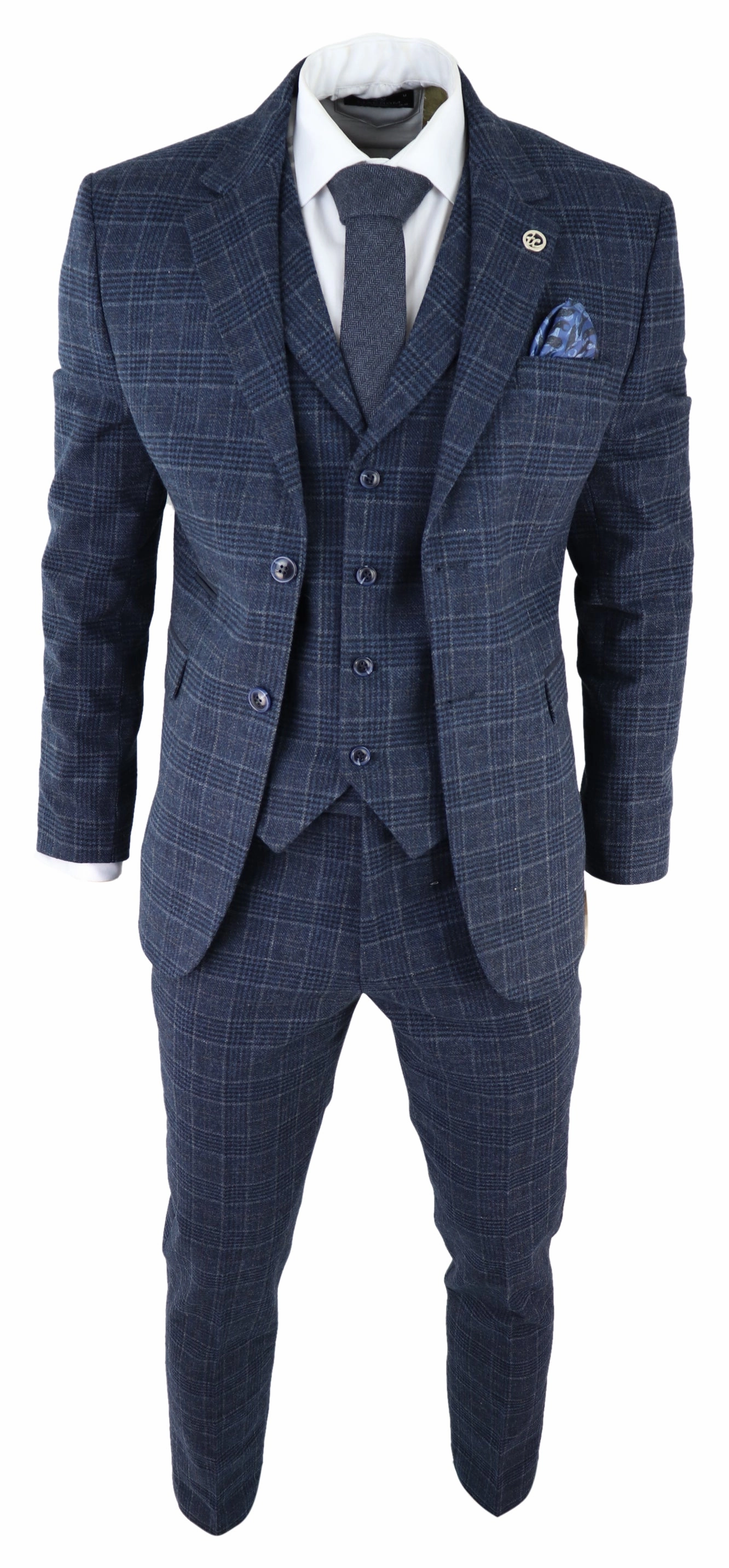 AK-13 Herringbone Tweed 3 Piece Suit