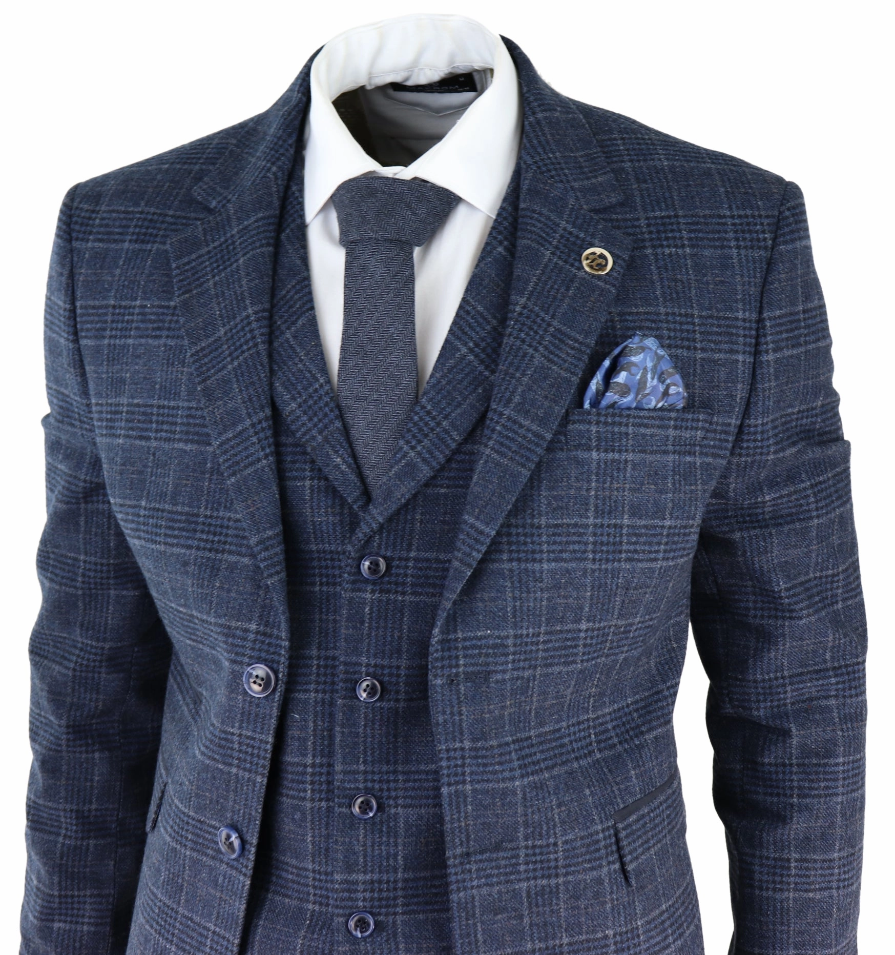 AK-13 Herringbone Tweed 3 Piece Suit