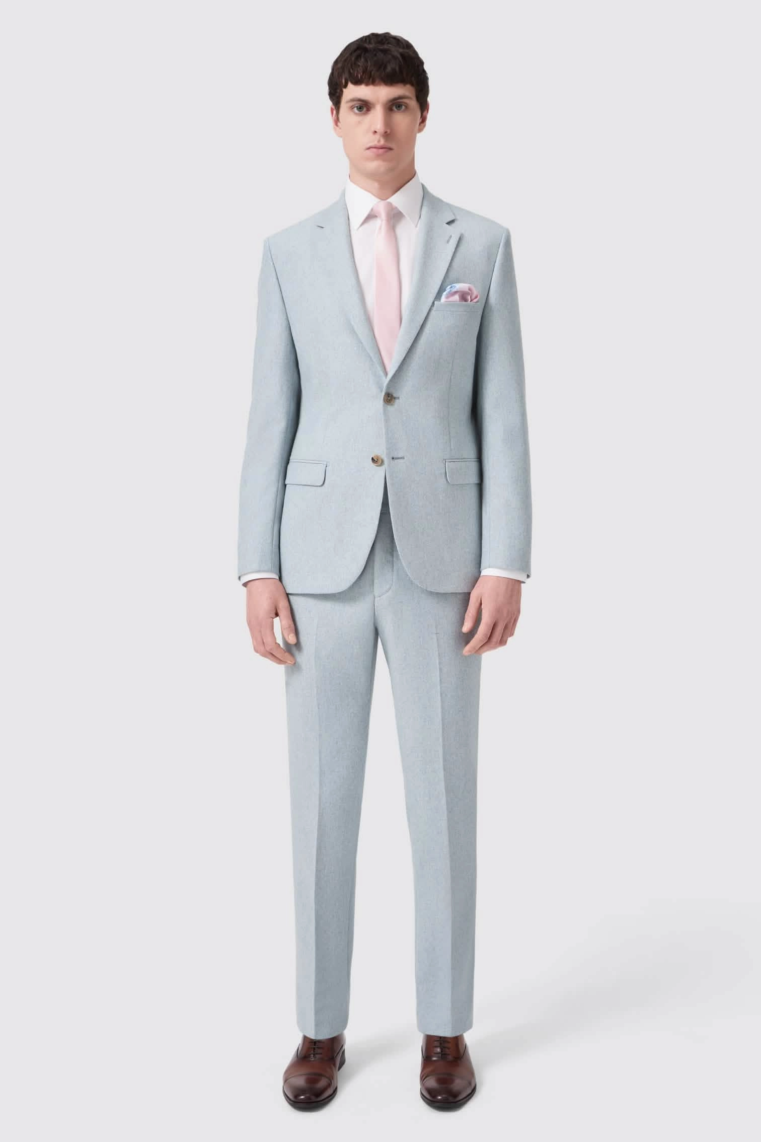 Archer Slim Fit Blue Wool Blend Suit