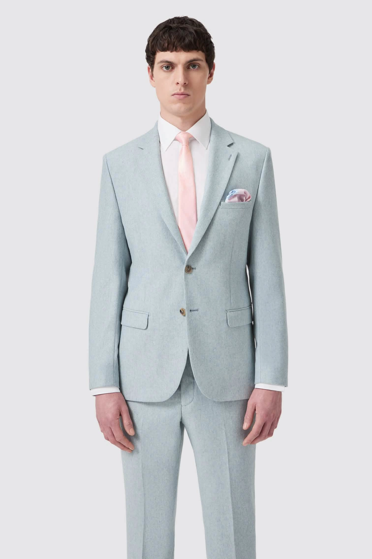 Archer Slim Fit Blue Wool Blend Suit