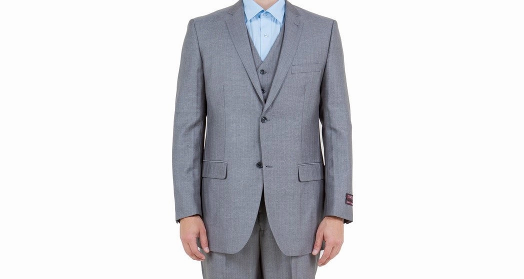 Argonaut Collection: Grey Textured Solid Three-Piece Suit – Modern Fit