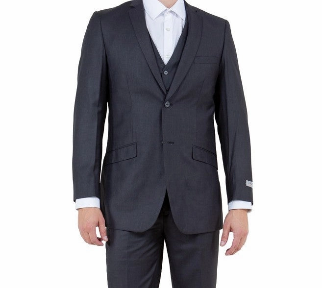 Atlas Heritage Collection: Three-Piece Solid Charcoal Suit