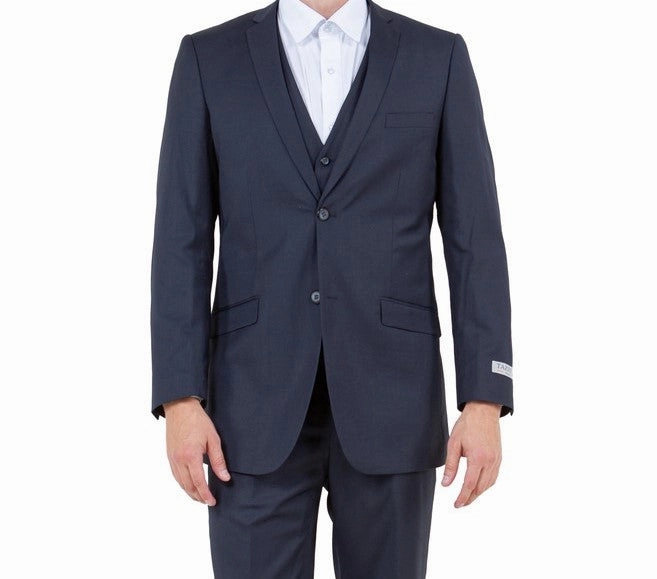 Atlas Heritage Collection: Three-Piece Solid Dark Navy Suit