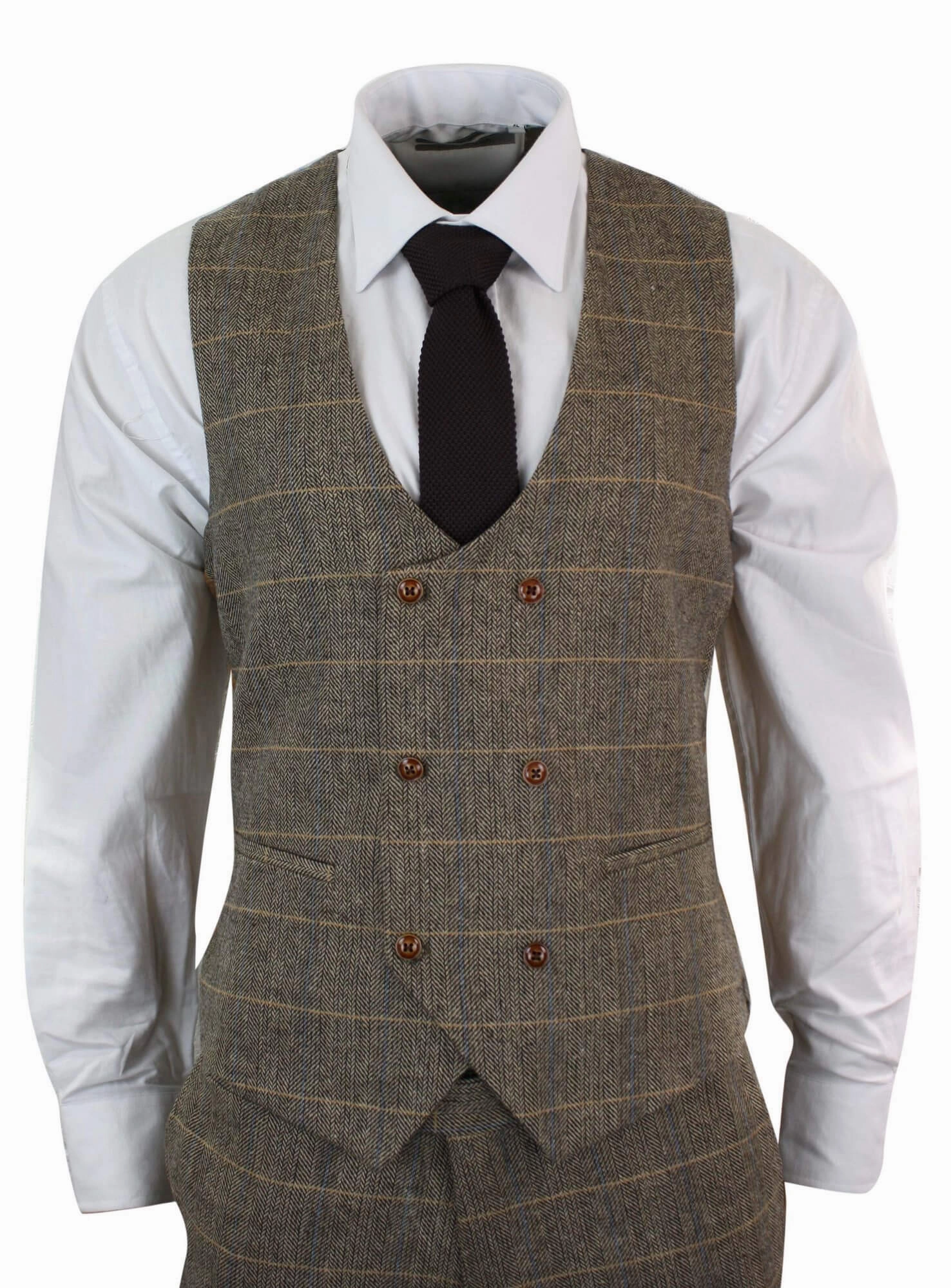 Blake 3 Piece Tweed Double Breasted Suit