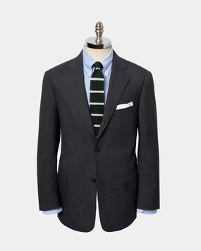 CHARCOAL SOLID SUIT - TRIM FIT