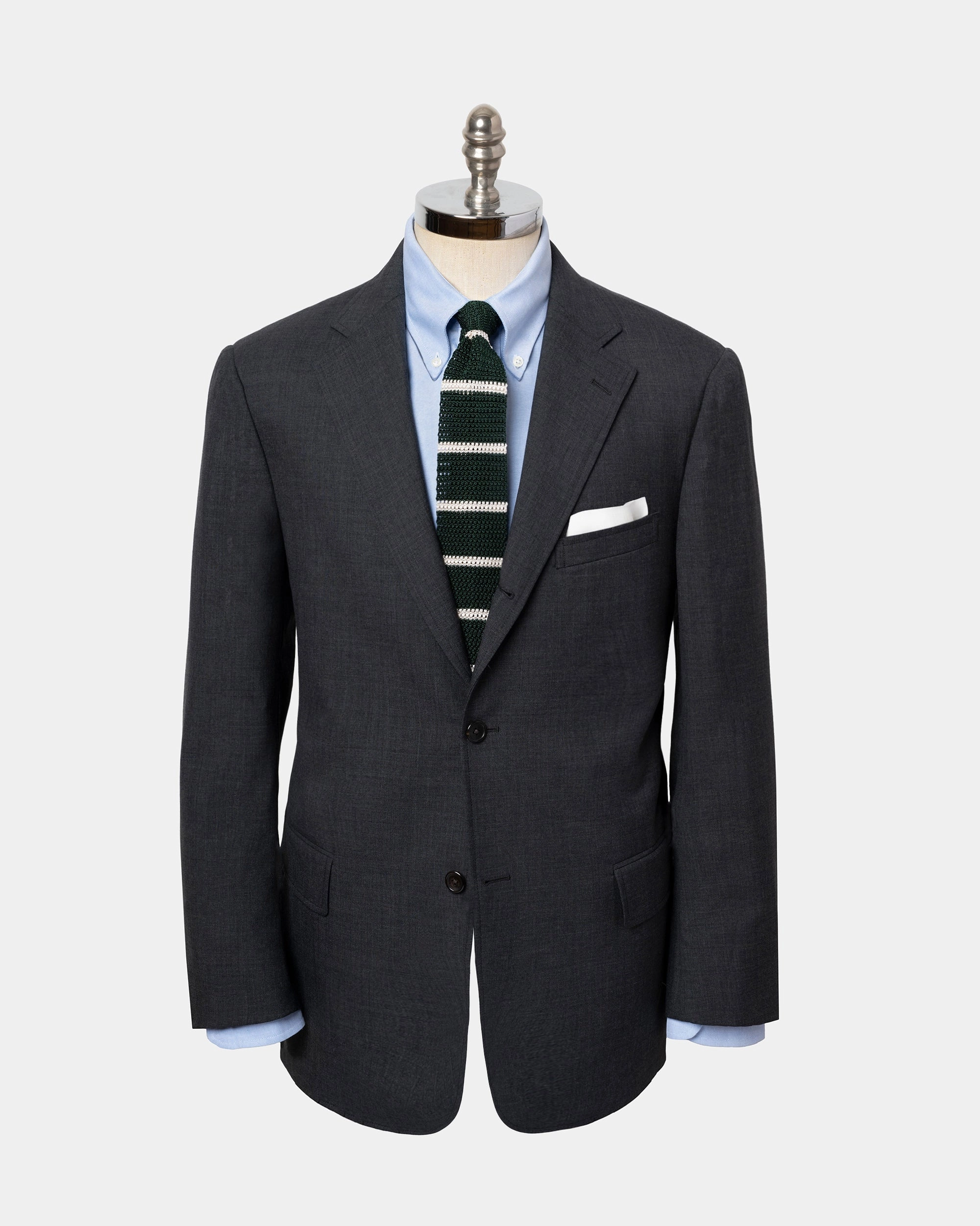 CHARCOAL SOLID SUIT - TRIM FIT