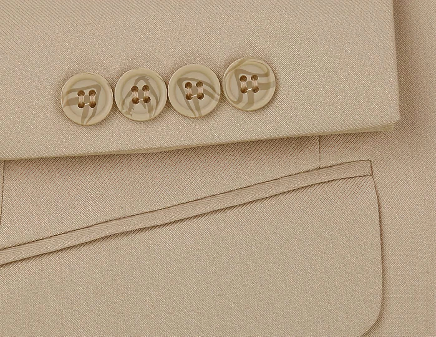 Classic 2 Piece Suit 2 Buttons Regular Fit In Beige
