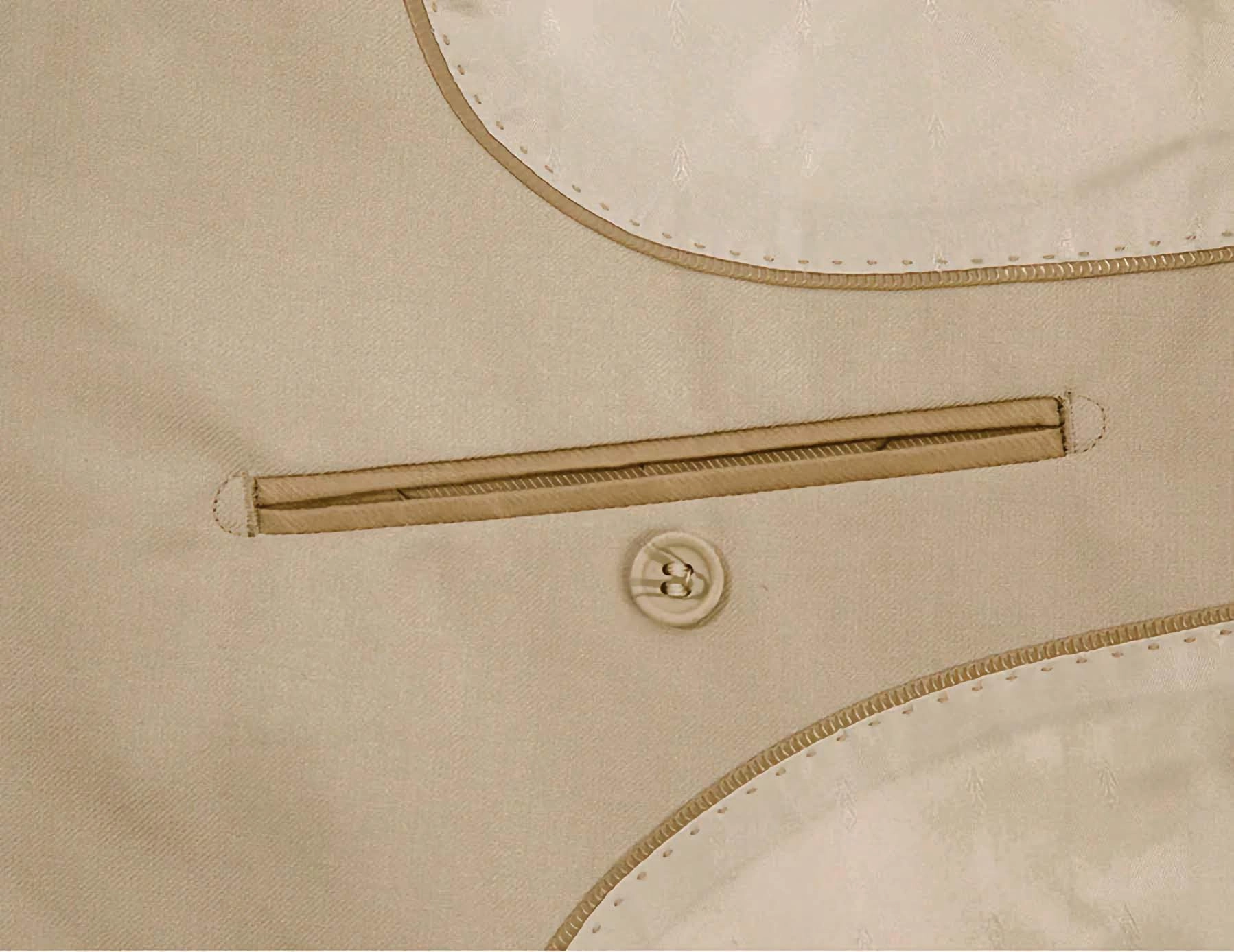 Classic 2 Piece Suit 2 Buttons Regular Fit In Beige