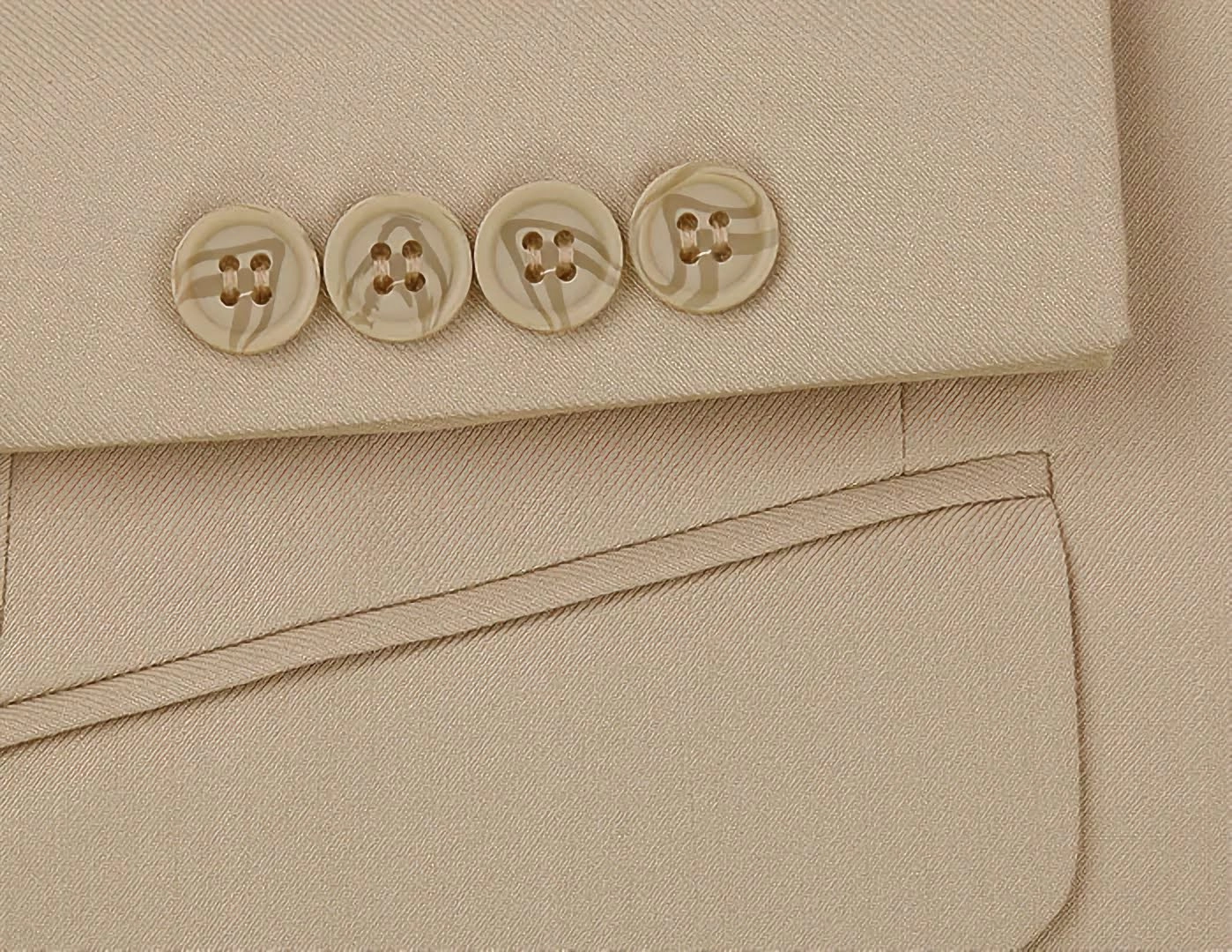 Classic 2 Piece Suit 2 Buttons Regular Fit In Beige