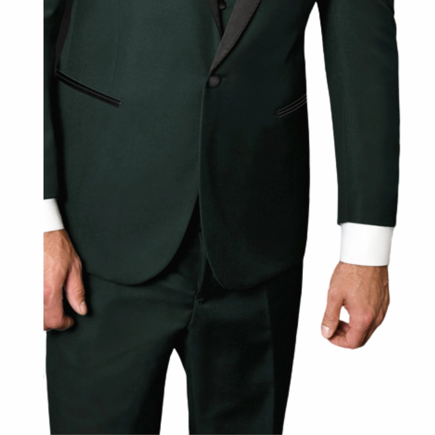 Earl Elegance Collection: 3PC Tailored Fit Tuxedo in Hunter Green