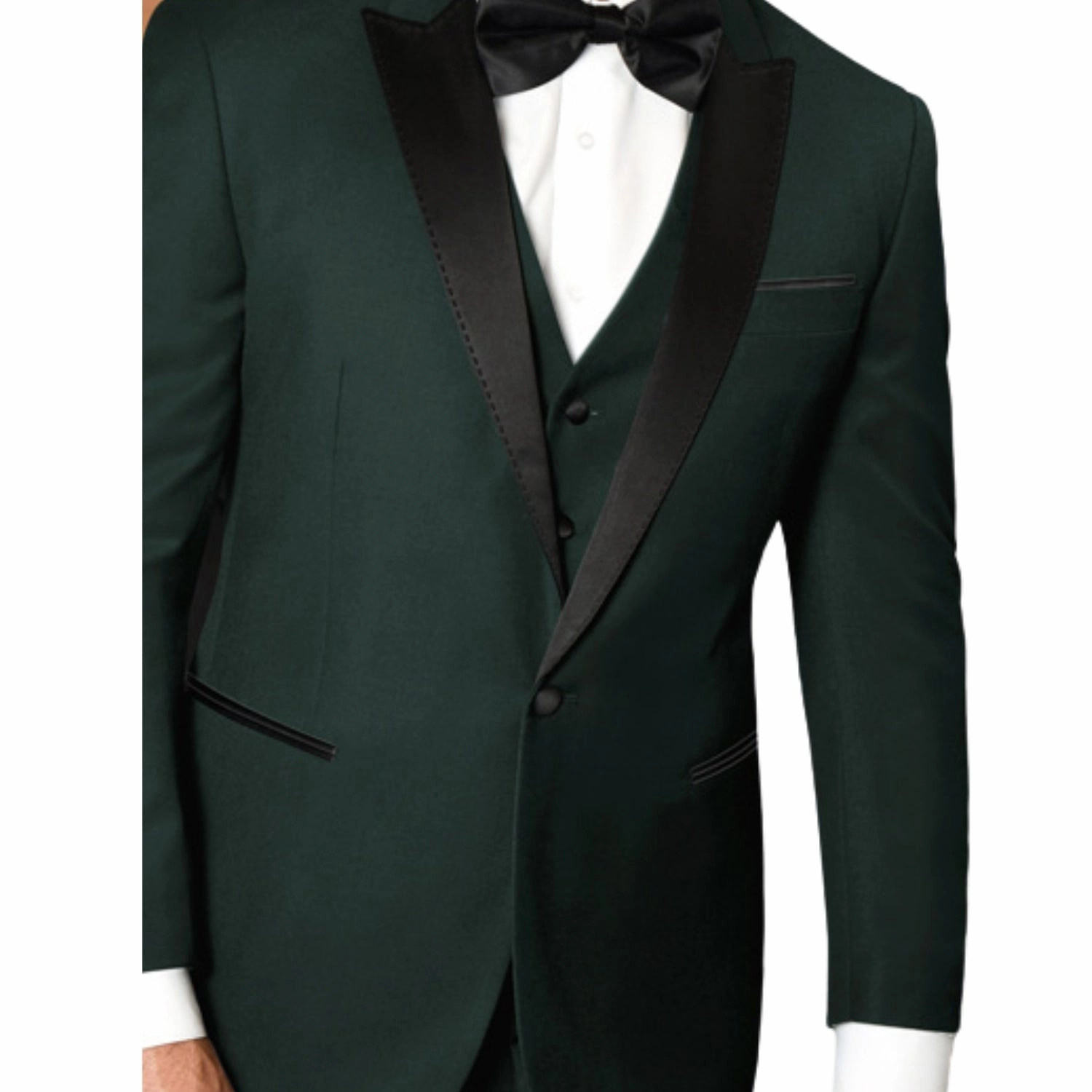Earl Elegance Collection: 3PC Tailored Fit Tuxedo in Hunter Green