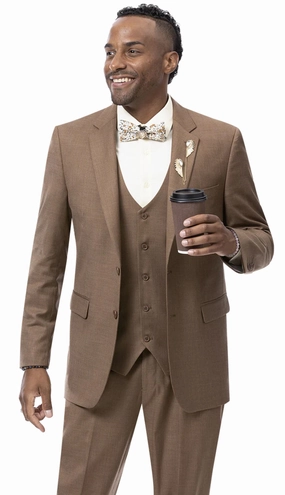 EJ Samuel M18022-BRN Mens Suit
