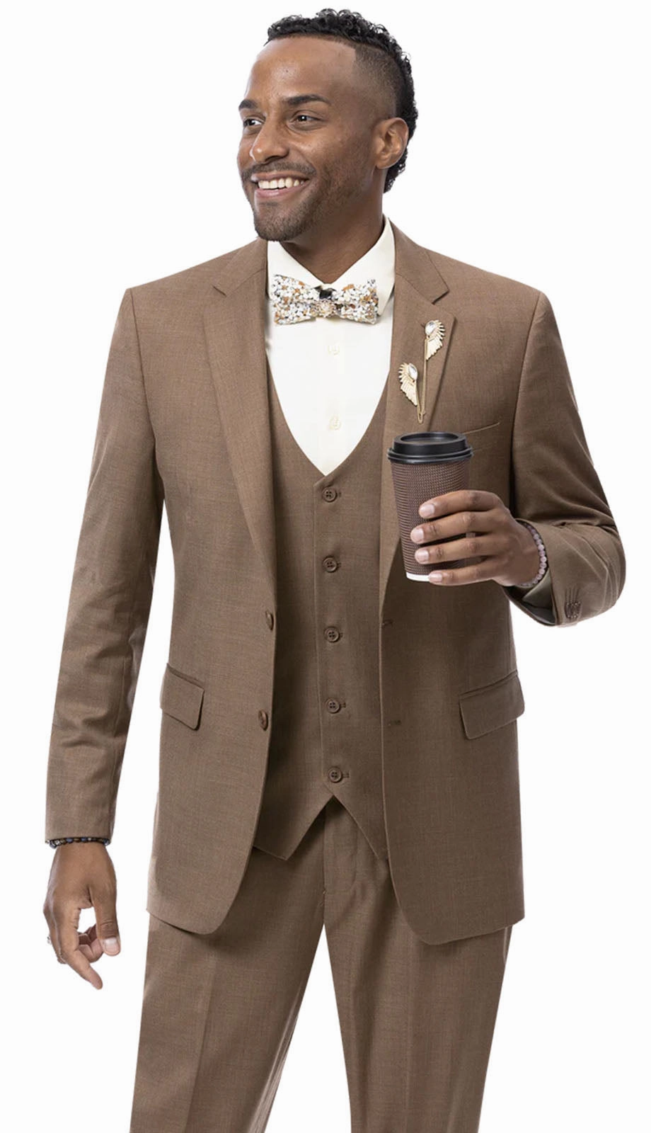 EJ Samuel M18022-BRN Mens Suit