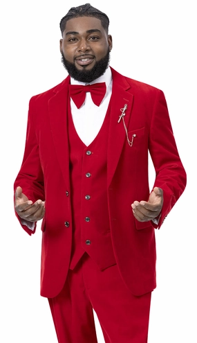EJ Samuel M2781-RED Mens Suit