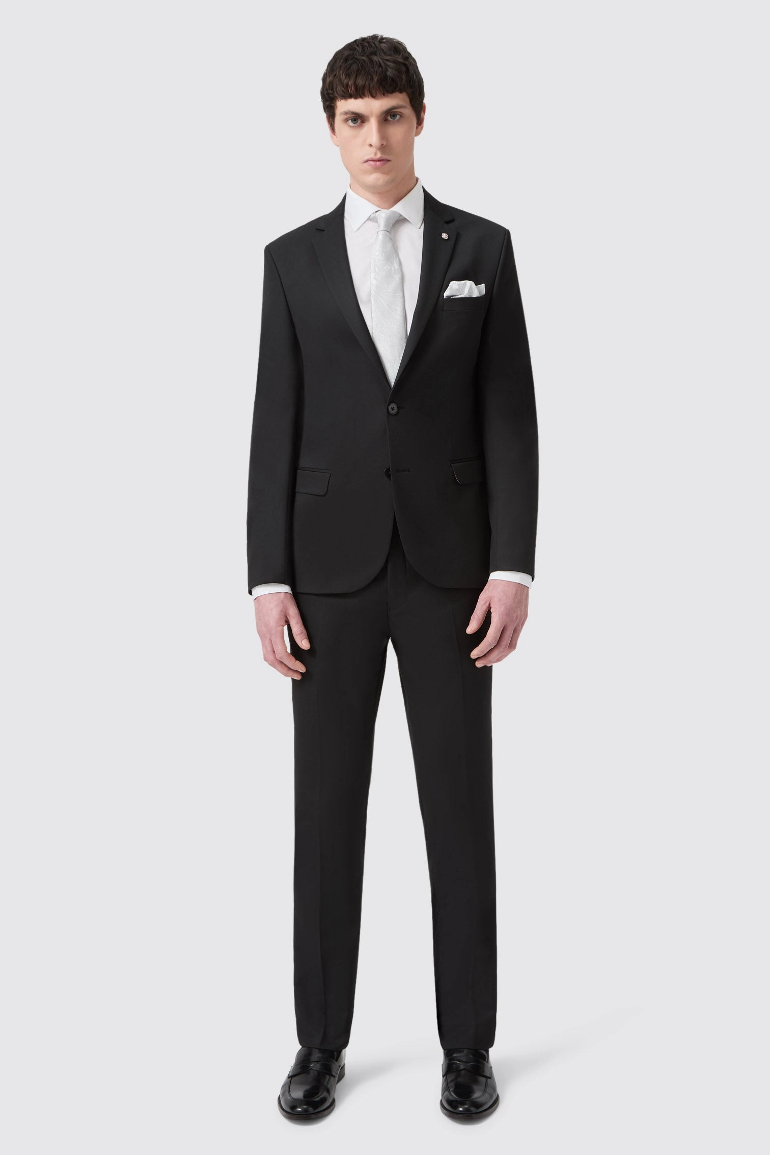 Ellroy Tailored Fit Black Suit