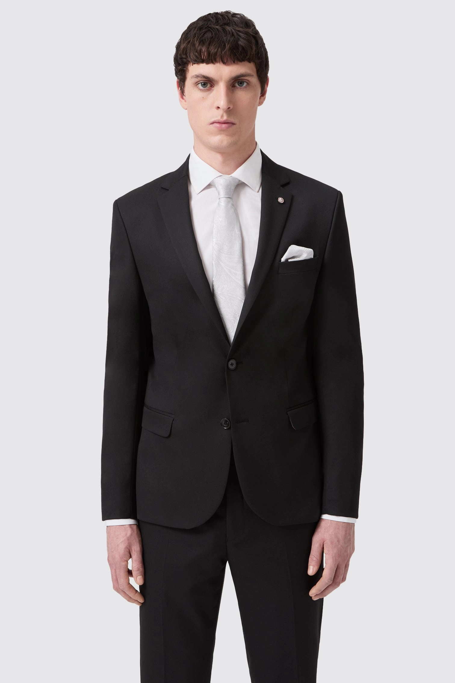 Ellroy Tailored Fit Black Suit