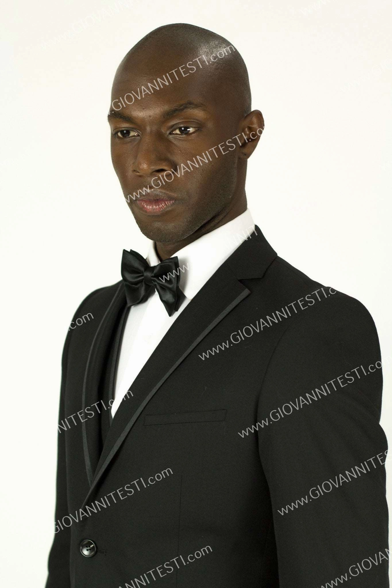 Fabio Fabrinni 2 Button 3 Piece Black Slim Fit Suit FF2NAV-1230 BLACK