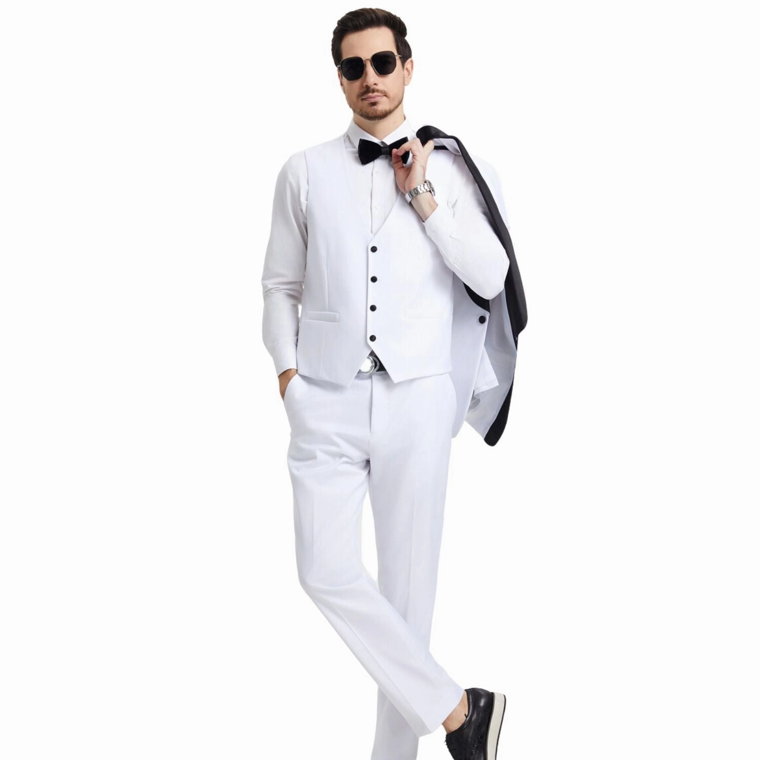 Ganymede Collection: Stacy Adams White Tuxedo