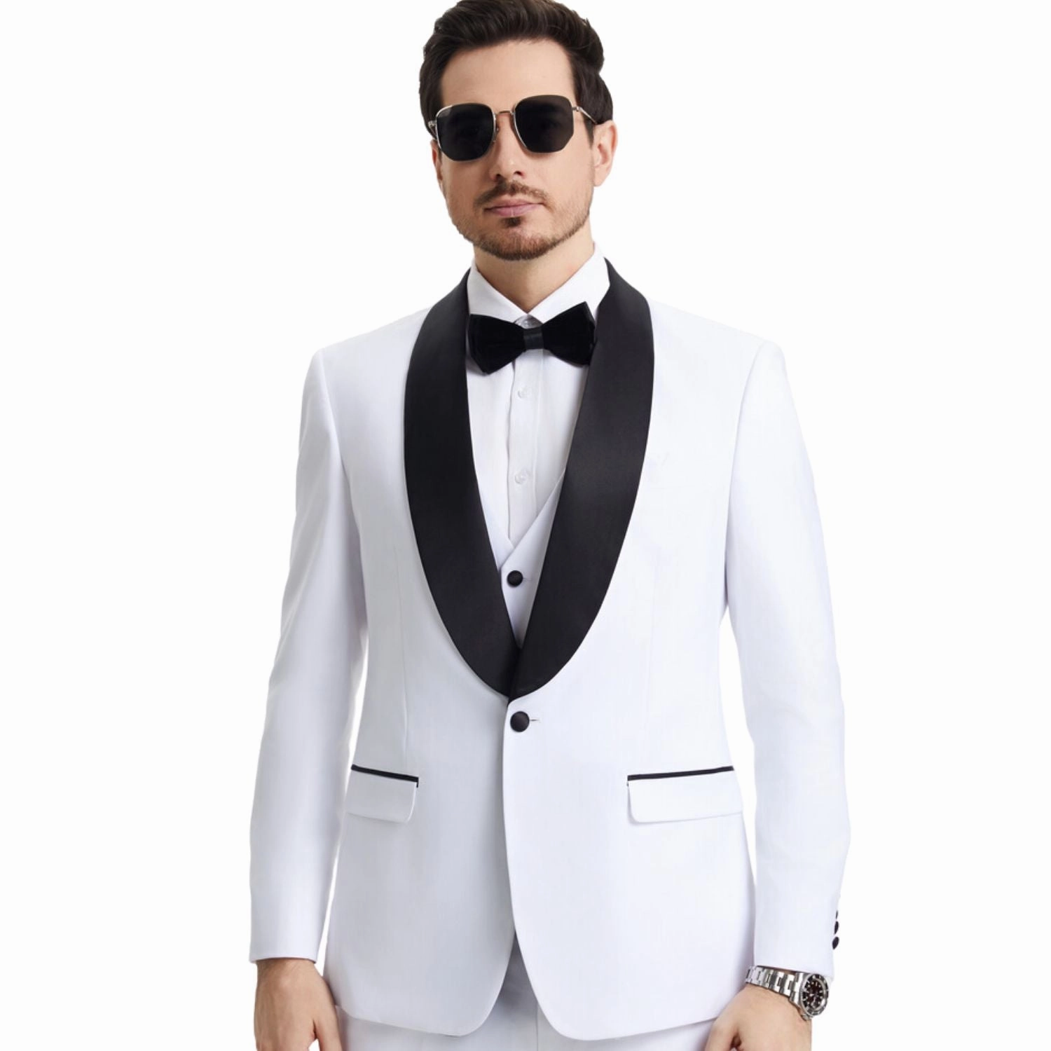 Ganymede Collection: Stacy Adams White Tuxedo