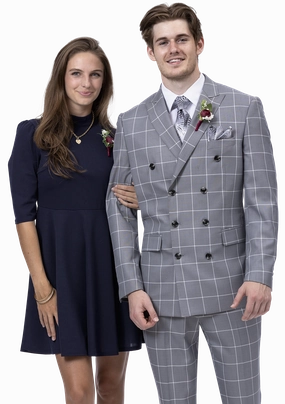 Grey Three Piece Regular Fit Fashion Suit M2779