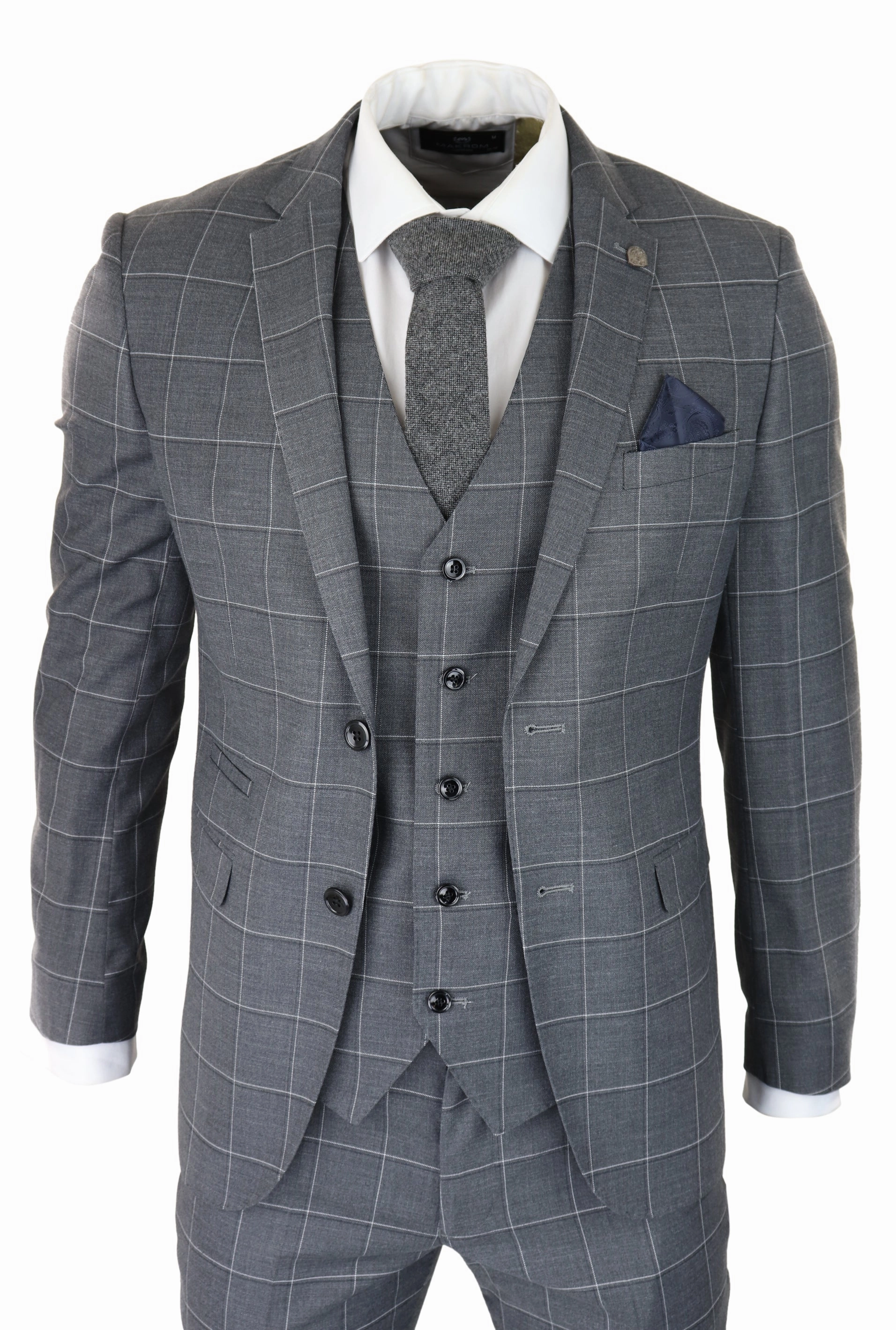 Hobbs Grey Check 3 Piece Suit