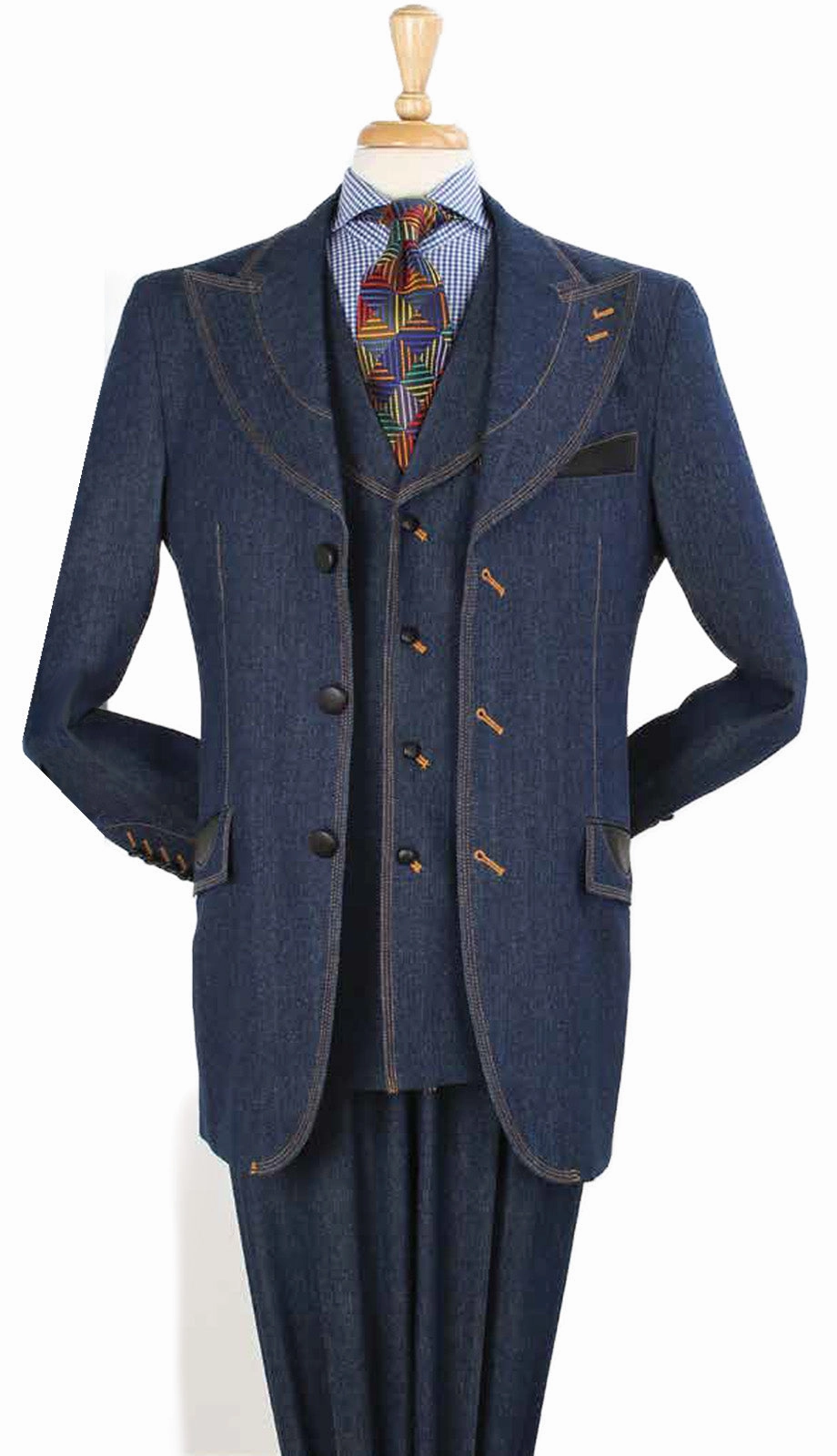 Iconic DEN-7-BLU Mens Suit