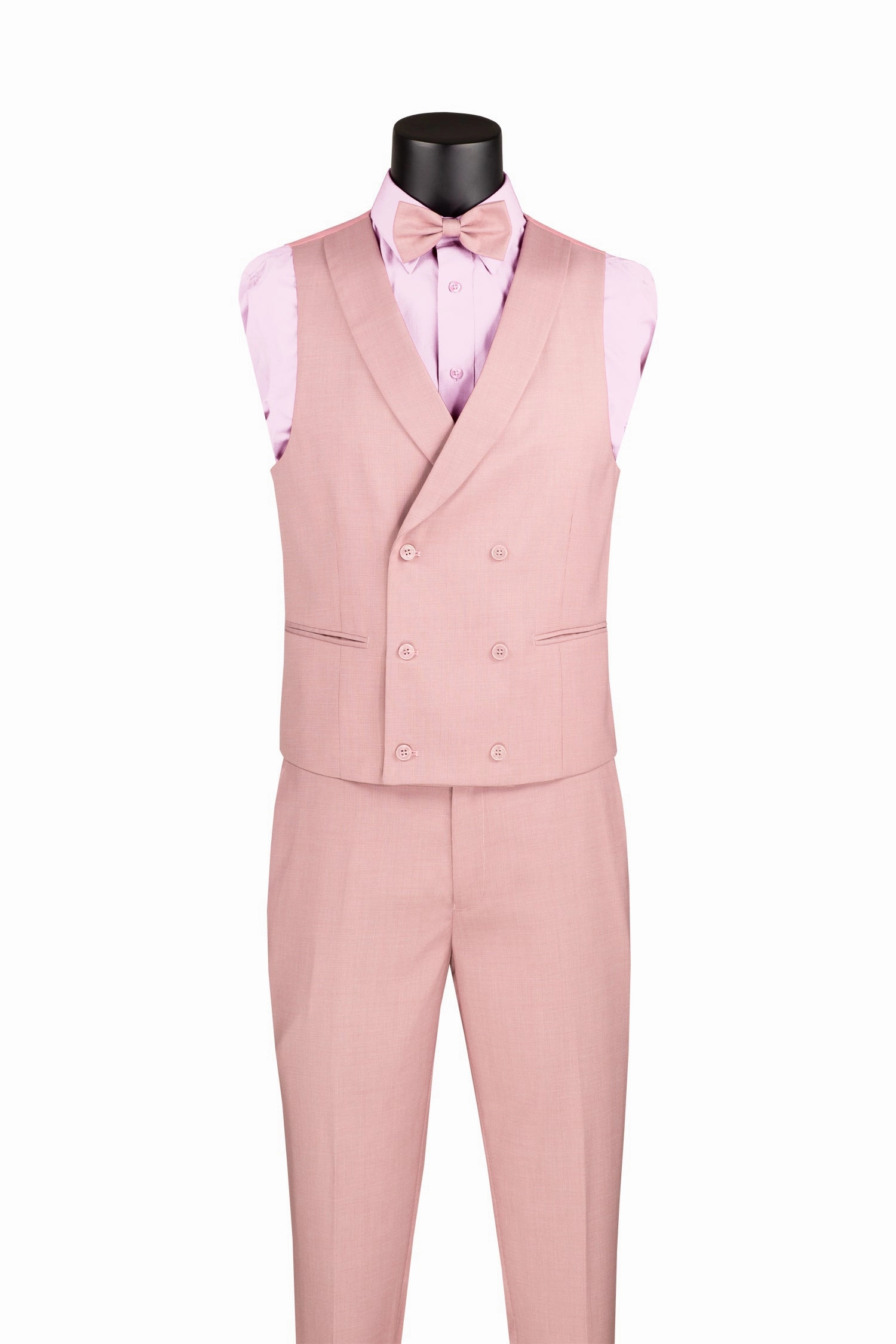 Italia collection Slim Fit Suit 3 Piece 1 Button in Mauve