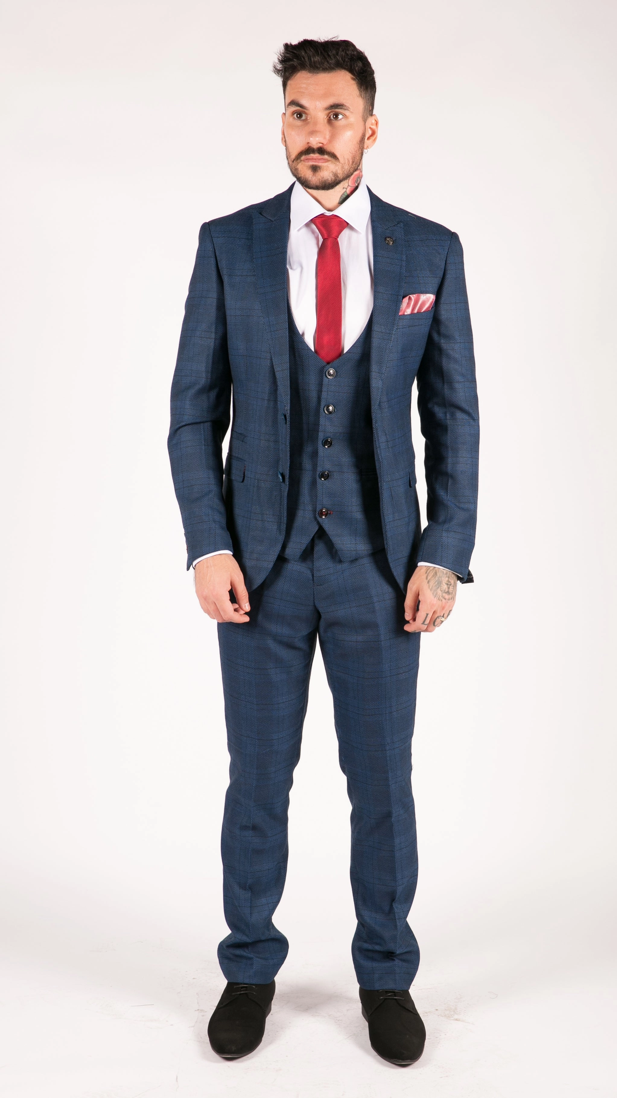 Jerry 3 Piece Check Suit