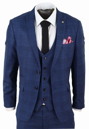 Jerry 3 Piece Check Suit