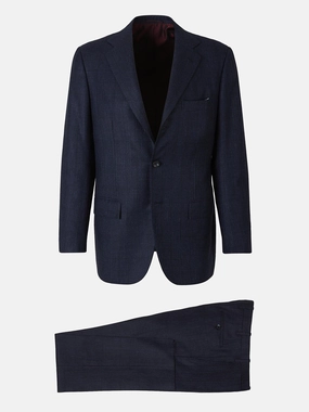 Kiton Single-Breasted Checked Suit