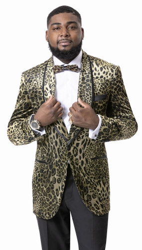 Leopard Print Fashion Blazer-Soprano J125