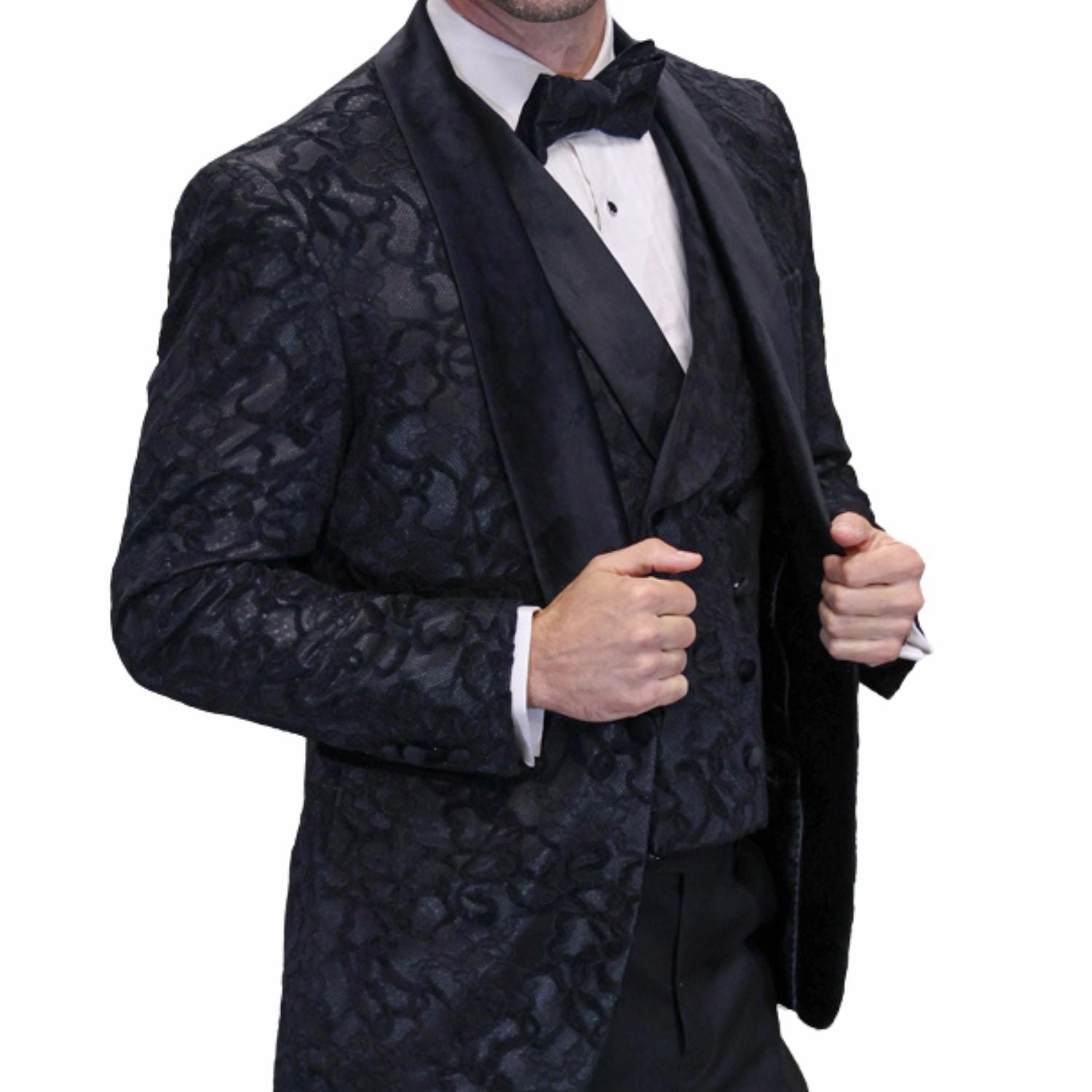 Little Ghost Collection: Men's Black Lace Tuxedo
