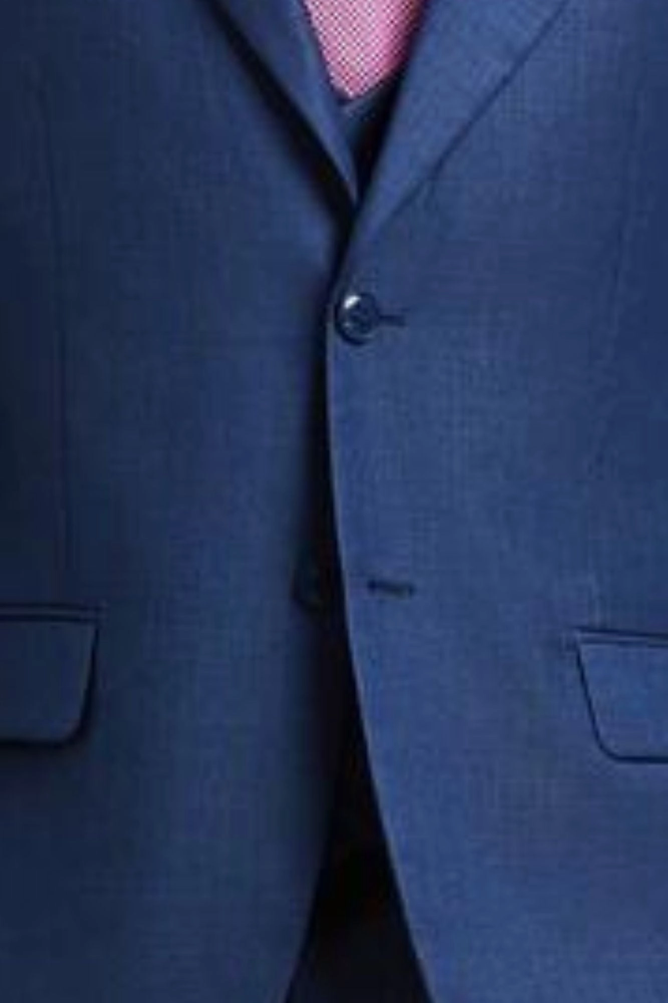 Luxelink Collection: 3 Piece Blue Solid Textured For Men