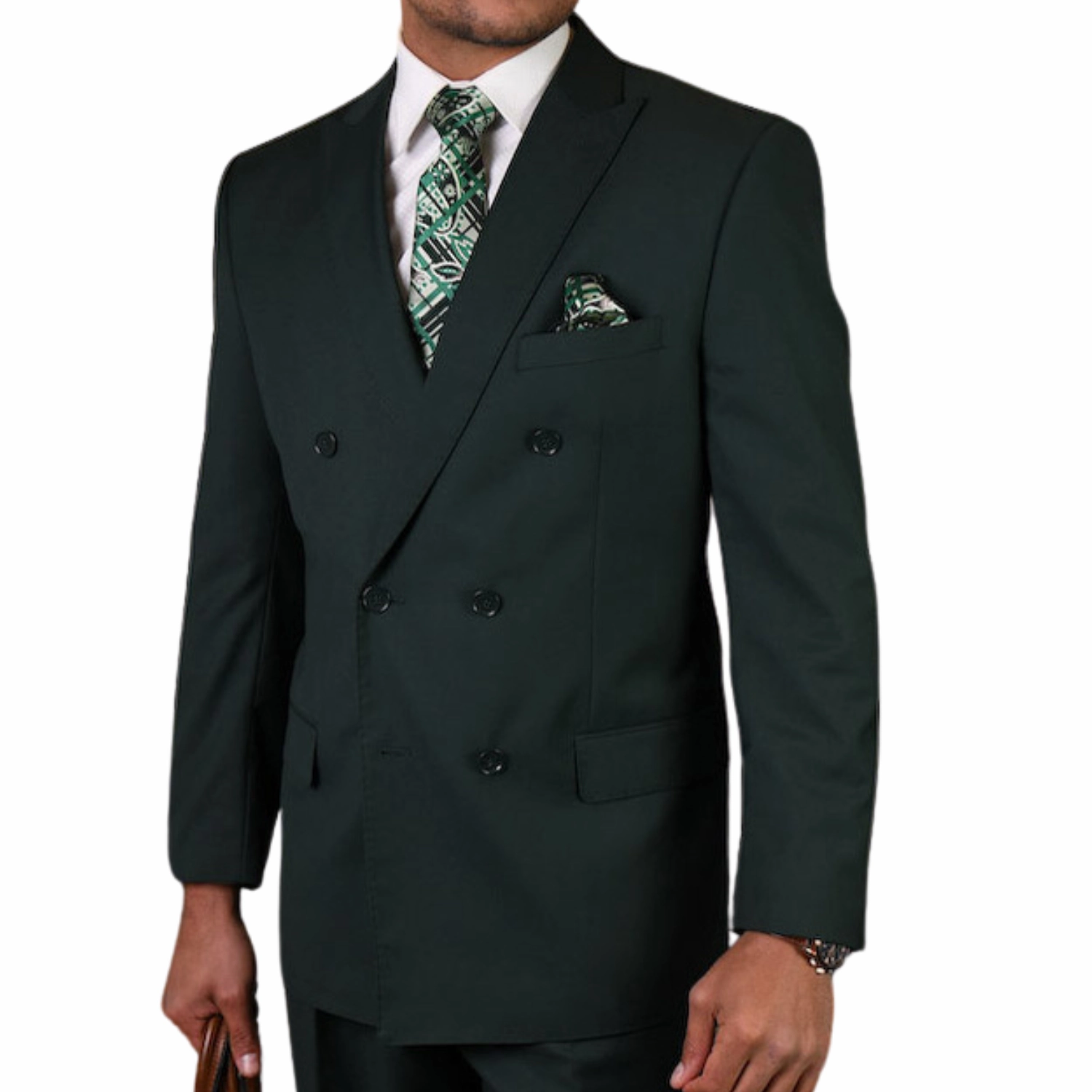 Lyra Collection: Hunter Double-Breasted Regular Fit Suit with Pleated Pants