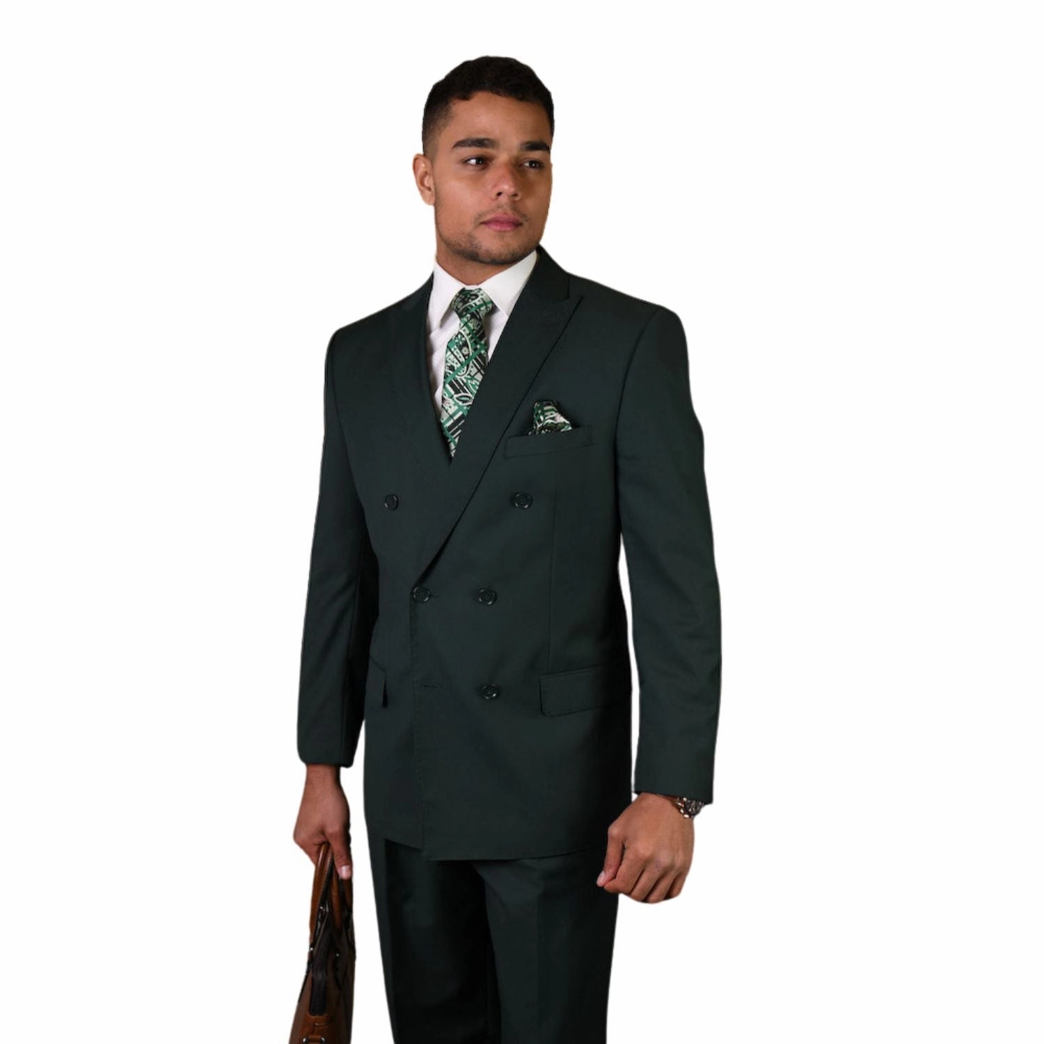 Lyra Collection: Hunter Double-Breasted Regular Fit Suit with Pleated Pants