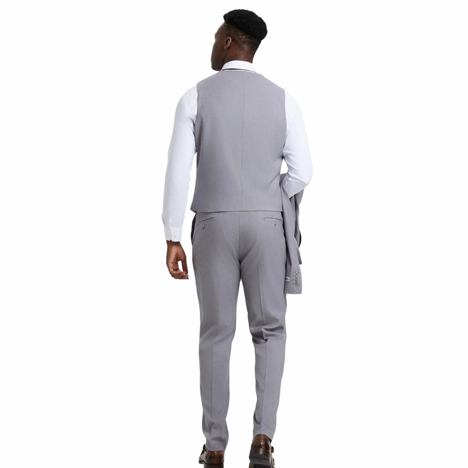 Maroonyx Collection: Stacy Adams LT Grey 3-Piece Suit