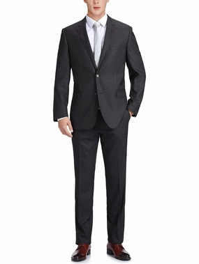 Men's 2-Piece Notch Lapel 100% Wool Suit
