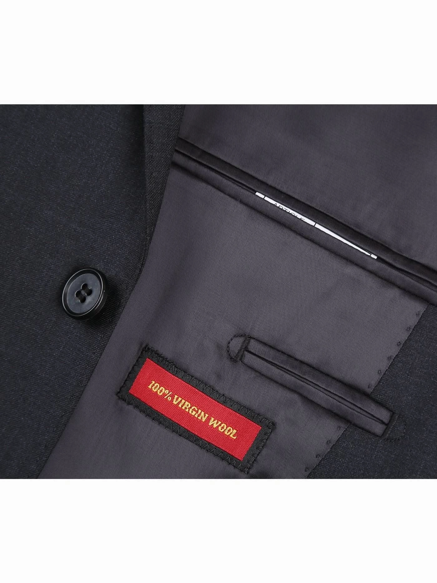 Men's 2-Piece Notch Lapel 100% Wool Suit