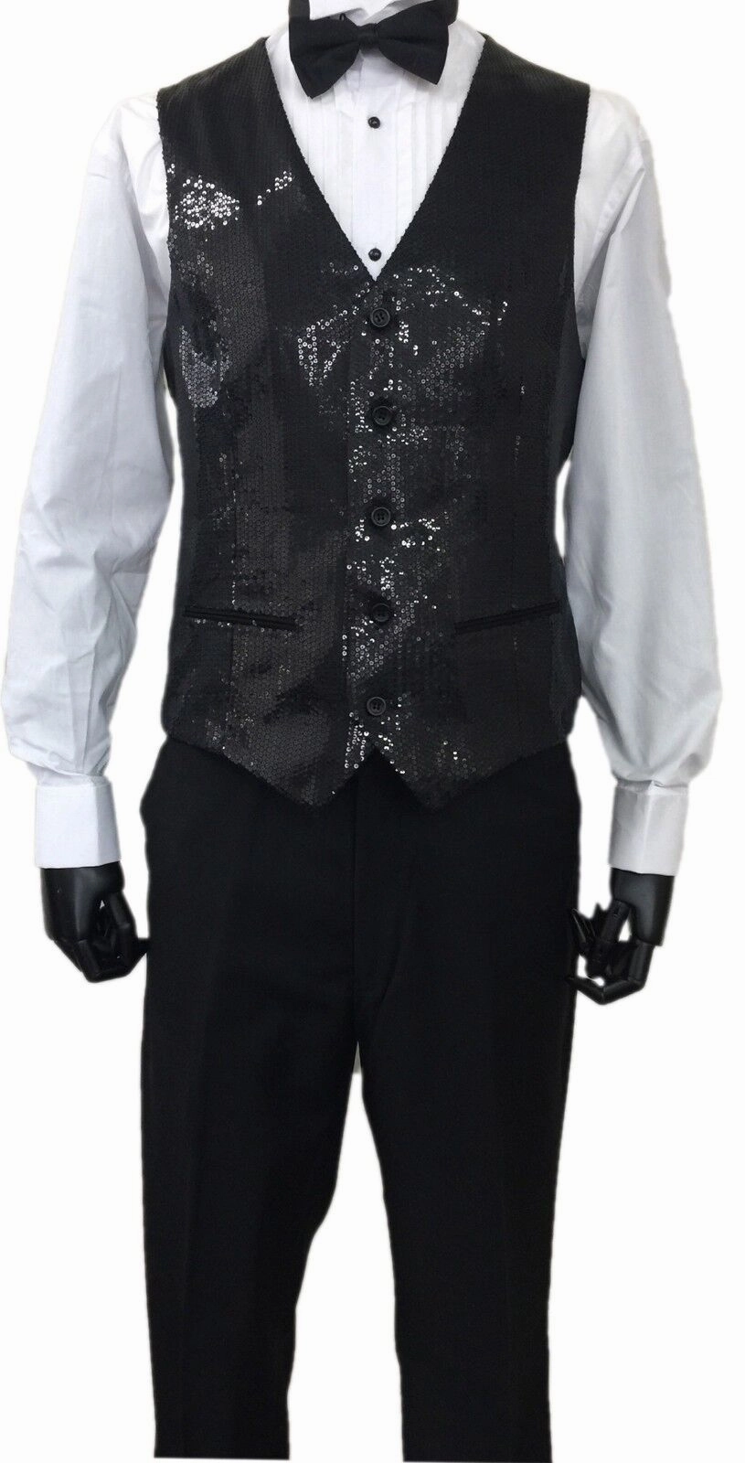 Men's Black 3 Piece Slim Fit Tuxedo