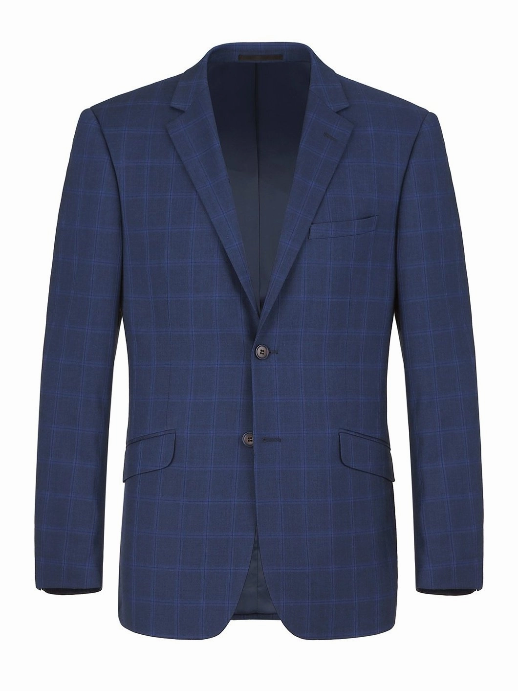 Men's Slim Fit 2-Piece Single Breasted Check Dress Suit