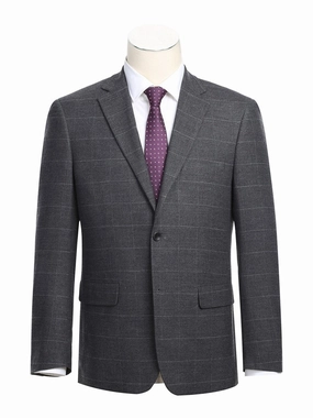 Men's Slim Fit Checked Suits